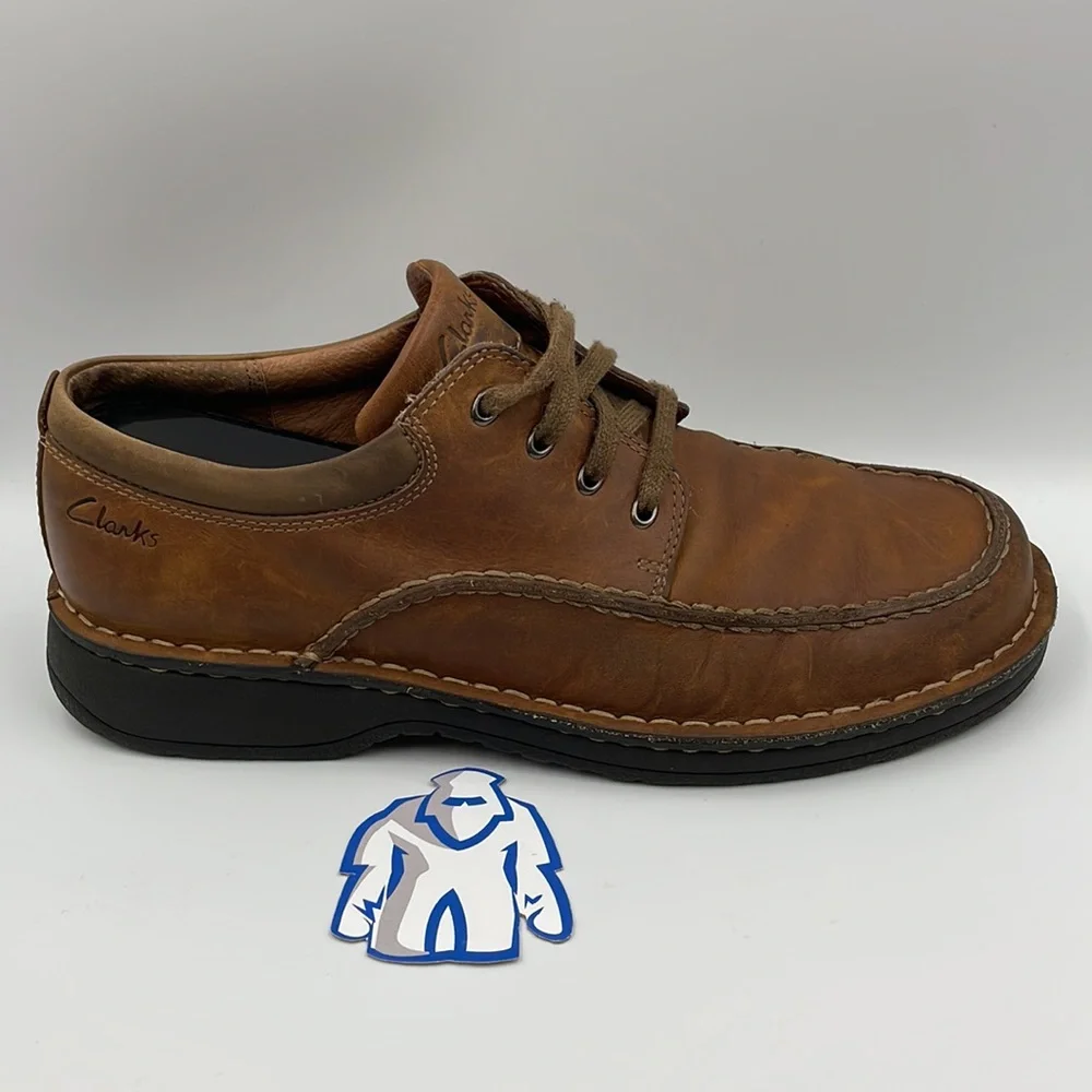 Clarks Brown Leather Oxfords Men’s Sz 11‎